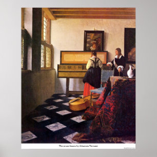 Poster La leçon de musique de Johannes Vermeer