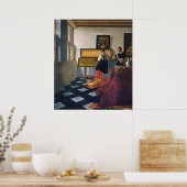 Poster La leçon de musique de Johannes Vermeer (vers 1663 (Cuisine)