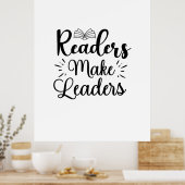 Poster La lecture d'art fait des lecteurs des leaders (Cuisine)