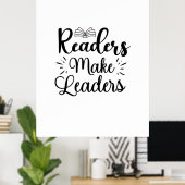 Poster La lecture d'art fait des lecteurs des leaders (Bureau à domicile)