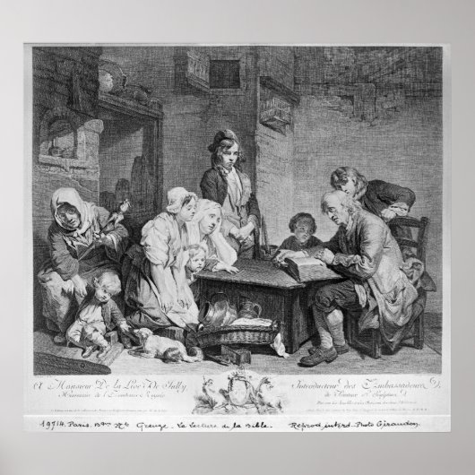 Poster La lecture de la Bible (Devant)