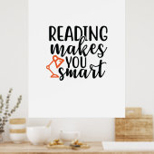 Poster La lecture de l'art vous rend intelligent (Cuisine)