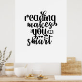 Poster La Lecture De L'Art Vous Rend Intelligent (Cuisine)