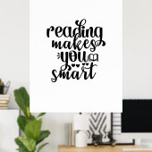 Poster La Lecture De L'Art Vous Rend Intelligent (Bureau à domicile)