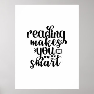Poster La Lecture De L'Art Vous Rend Intelligent