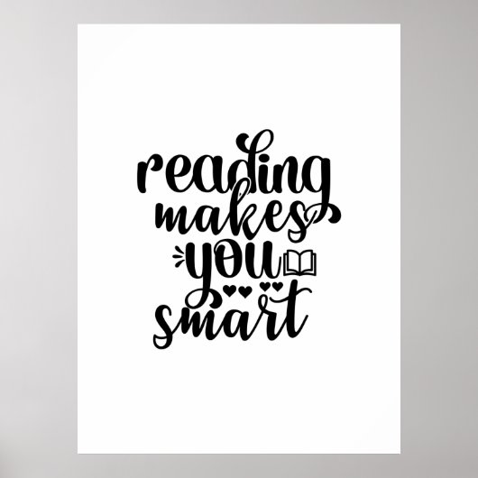 Poster La Lecture De L'Art Vous Rend Intelligent (Devant)