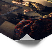 Poster La lecture d'une lettre de Johannes Vermeer Art (Coin)