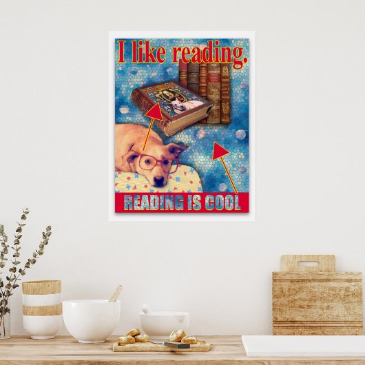POSTER LA LECTURE EST COOL (Cuisine)