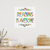 Poster La lecture est géniale (Cuisine)