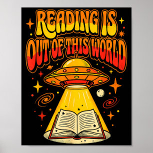 Poster La lecture est hors de ce monde amateur de livres