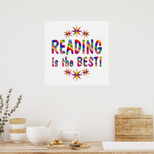 Poster La lecture est la meilleure (Cuisine)