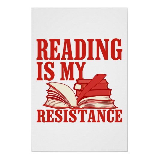 Poster La lecture est ma résistance | Art de libération l (Devant)