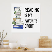 Poster La lecture est mon sport favori (Cuisine)
