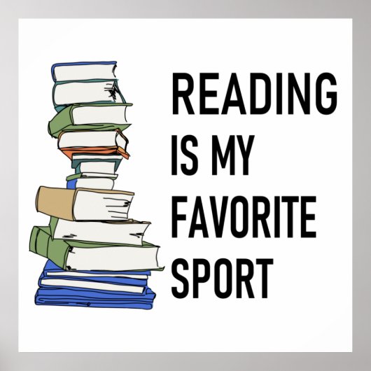 Poster La lecture est mon sport préféré (Devant)