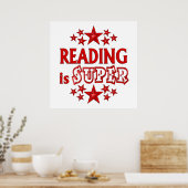 Poster La lecture est super (Cuisine)