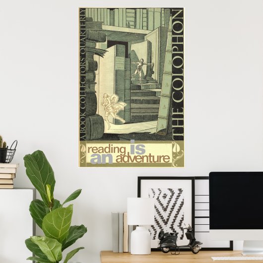 Poster La lecture est une aventure (Bureau à domicile)