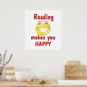 Poster La Lecture Vous Rend Heureux (Cuisine)