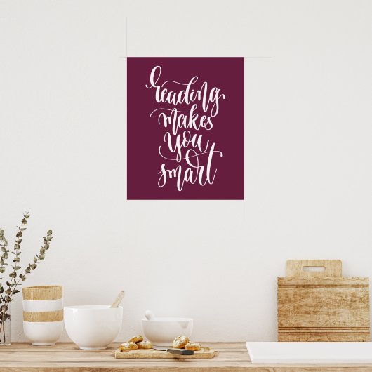 Poster La lecture vous rend intelligent (Cuisine)