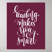 Poster La lecture vous rend intelligent (Devant)