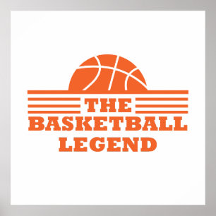 Poster La légende du basketball boule orange
