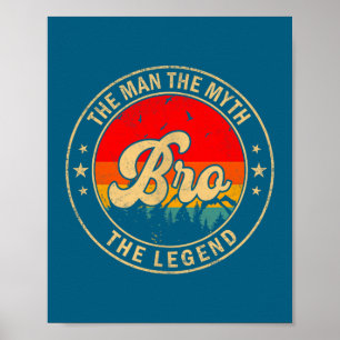 Poster La légende mythique du frère Vintage Rétro