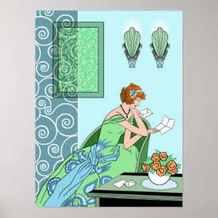 Poster La lettre de Clarice - conception de mode d'art