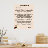 POSTER LA LETTRE DE JÉSUS (Cuisine)