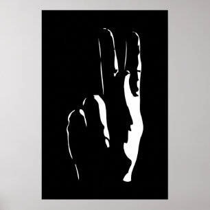 Poster la lettre K en langue des signes