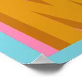 Poster La lettre "M" dans les couleurs rétro et les lettr (Coin)