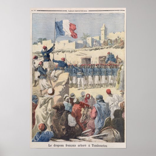 Poster La levée du drapeau français à Tombouctou (Devant)