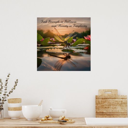 Poster La libellule dans la nature (Cuisine)