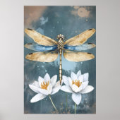Poster La libellule est un insecte aquatique fascinant (Devant)