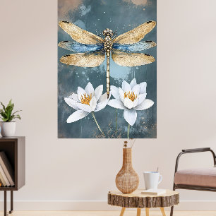 Poster La libellule est un insecte aquatique fascinant