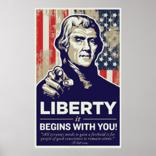 Poster La liberté de Jefferson commence par vous la copi