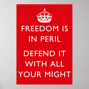 Poster La liberté est dans le péril