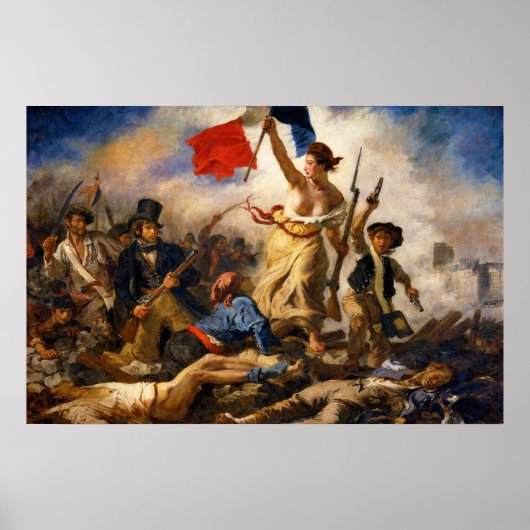 Poster La Liberté guidant le peuple d'Eugène Delacroix (Devant)