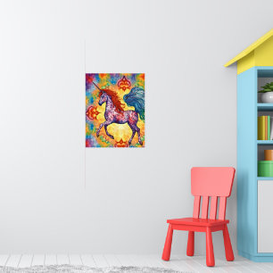 Poster La licorne colorée Appaloosa
