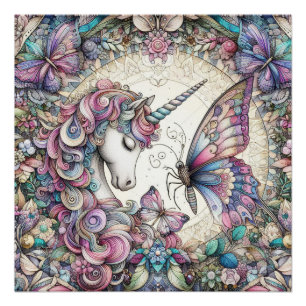 Poster La Licorne Et Le Papillon