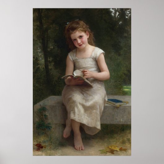 Poster La Liseuse par William-Adolphe Bouguereau (Devant)