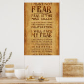 Poster La Litanie contre la peur v2 (Cuisine)