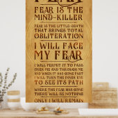 Poster La Litanie contre la peur v2 (Cuisine)