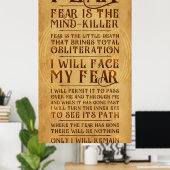 Poster La Litanie contre la peur v2 (Bureau à domicile)