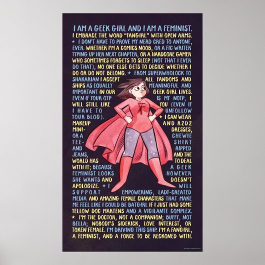 Poster La Litanie de la fille Geek pour le féminisme (Devant)