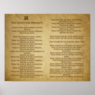 Poster La Litanie pour l'humilité.