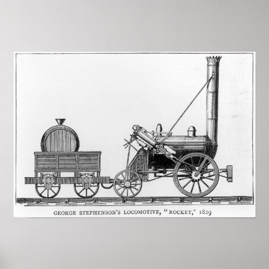 Poster La locomotive de George Stephenson, Rocket, 1829 (Devant)