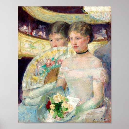 Poster La Loge par Mary Cassatt (Devant)