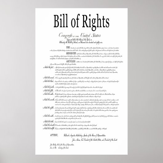 POSTER LA LOI AMÉRICAINE SUR LES DROITS DES BLANCS CLASSI (Devant)