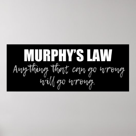 Poster La loi de Murphy (Devant)