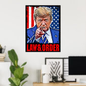 Poster La loi et l'ordre trump low & order (Bureau à domicile)