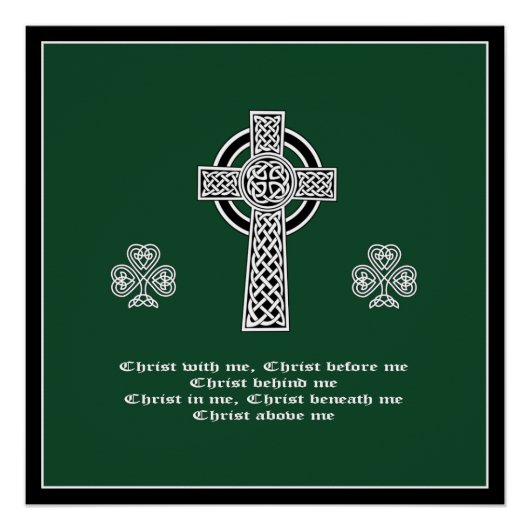 Poster La Lorica de la prière Saint Patrick (courte) (Devant)